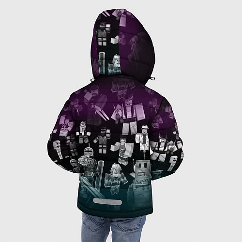 Зимняя куртка для мальчика Роблокс персонажи под градиентом / 3D-Черный – фото 4