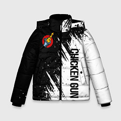 Куртка зимняя для мальчика Chicken gun - белая краска, цвет: 3D-красный