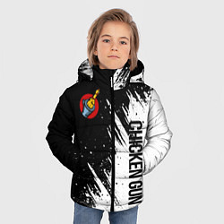 Куртка зимняя для мальчика Chicken gun - белая краска, цвет: 3D-черный — фото 2
