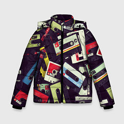 Куртка зимняя для мальчика Кассета 90-е, цвет: 3D-черный