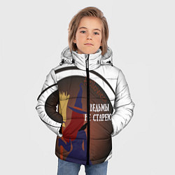 Куртка зимняя для мальчика Ведьма и ночь, цвет: 3D-черный — фото 2
