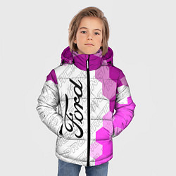 Куртка зимняя для мальчика Ford pro racing: по-вертикали, цвет: 3D-черный — фото 2
