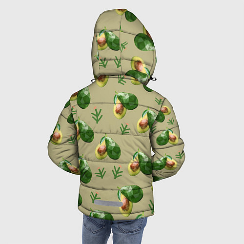 Зимняя куртка для мальчика Авокадо и веточка / 3D-Светло-серый – фото 4