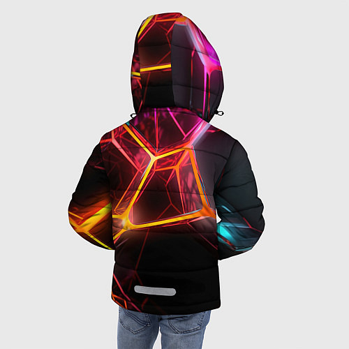 Зимняя куртка для мальчика Неоновая конструкция / 3D-Черный – фото 4