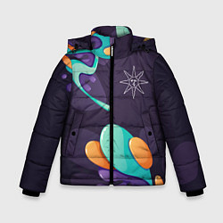 Куртка зимняя для мальчика Dark Souls graffity splash, цвет: 3D-черный