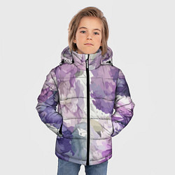 Куртка зимняя для мальчика Сирень и Пионы Акварель, цвет: 3D-красный — фото 2