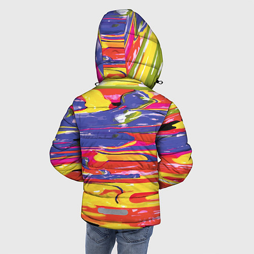 Зимняя куртка для мальчика Красочный бум / 3D-Черный – фото 4
