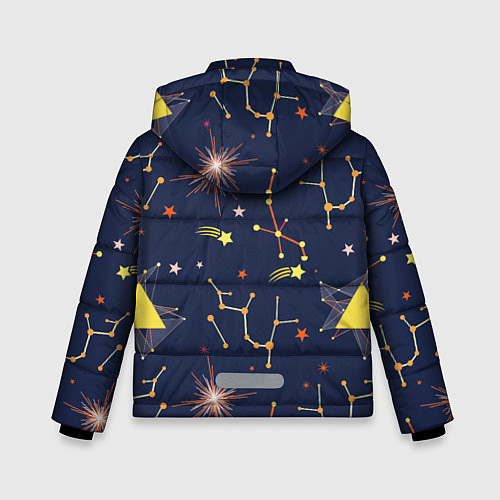 Зимняя куртка для мальчика Созвездия / 3D-Светло-серый – фото 2