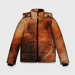 Зимняя куртка для мальчика Оранжевый абстрактный дым
