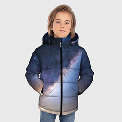 Куртка зимняя для мальчика Звёздное небо и горы, цвет: 3D-светло-серый — фото 2