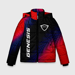 Куртка зимняя для мальчика Genesis красный карбон, цвет: 3D-черный