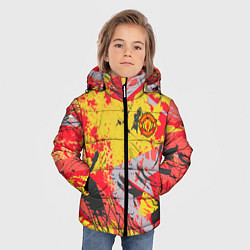 Куртка зимняя для мальчика ФК Манчестер Юнайтед команда, цвет: 3D-красный — фото 2