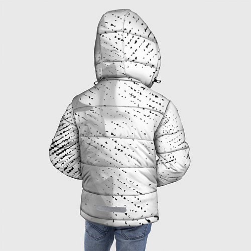 Зимняя куртка для мальчика Sally Face glitch на светлом фоне: по-вертикали / 3D-Черный – фото 4