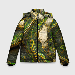 Зимняя куртка для мальчика Текстура зелёного мрамора