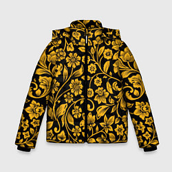 Куртка зимняя для мальчика Золотая хохлома, цвет: 3D-красный