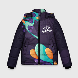 Куртка зимняя для мальчика Hitman graffity splash, цвет: 3D-черный
