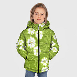 Куртка зимняя для мальчика Весенние цветы, цвет: 3D-светло-серый — фото 2