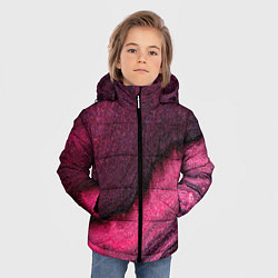 Куртка зимняя для мальчика Блёстки розовые, цвет: 3D-черный — фото 2