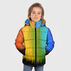 Куртка зимняя для мальчика Летняя радуга, цвет: 3D-красный — фото 2