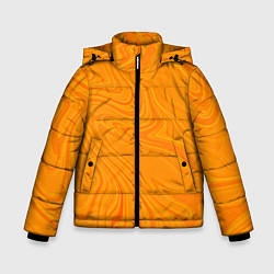 Куртка зимняя для мальчика Абстракция оранжевый, цвет: 3D-светло-серый