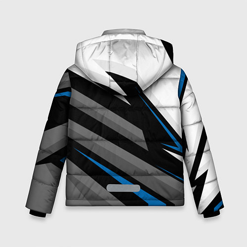 Зимняя куртка для мальчика БМВ - спортивная униформа / 3D-Светло-серый – фото 2