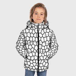 Куртка зимняя для мальчика Мозаика белый, цвет: 3D-черный — фото 2