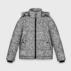 Зимняя куртка для мальчика Абстрактный фон органических линий