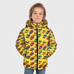 Куртка зимняя для мальчика Разноцветные машинки, цвет: 3D-светло-серый — фото 2