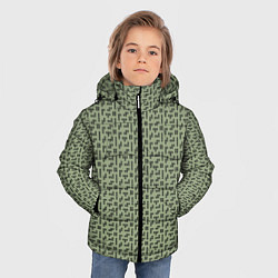 Куртка зимняя для мальчика Brick game тетрис паттерн, цвет: 3D-черный — фото 2