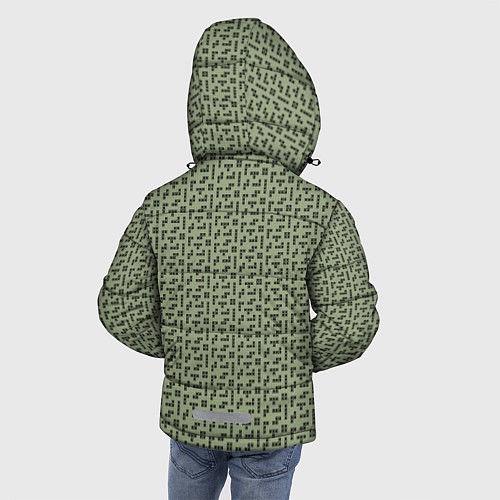 Зимняя куртка для мальчика Brick game тетрис паттерн / 3D-Черный – фото 4