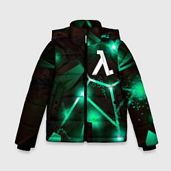 Куртка зимняя для мальчика Half-Life разлом плит, цвет: 3D-черный