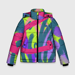 Куртка зимняя для мальчика Цветастая графика, цвет: 3D-красный