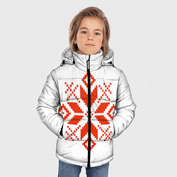 Куртка зимняя для мальчика Удмуртский узор, цвет: 3D-черный — фото 2