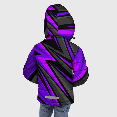 Зимняя куртка для мальчика Спорт униформа - пурпурный / 3D-Черный – фото 4