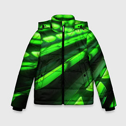 Зимняя куртка для мальчика Green neon abstract