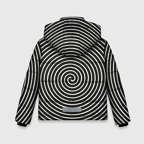 Зимняя куртка для мальчика Оптическая спираль / 3D-Светло-серый – фото 2