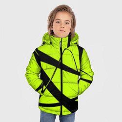 Куртка зимняя для мальчика Звезда - лаймовый и черный - Хуф и Ся - дополнение, цвет: 3D-черный — фото 2