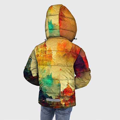 Зимняя куртка для мальчика Древний портовый город / 3D-Черный – фото 4