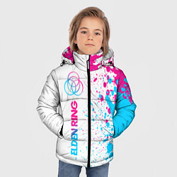 Куртка зимняя для мальчика Elden Ring neon gradient style: по-вертикали, цвет: 3D-черный — фото 2