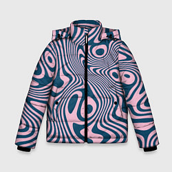 Куртка зимняя для мальчика Абстрактный размытый узор, цвет: 3D-красный
