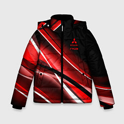 Куртка зимняя для мальчика Mitsubishi emblem Митсубиши, цвет: 3D-черный