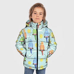 Куртка зимняя для мальчика Попугайчики, цвет: 3D-красный — фото 2