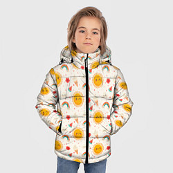 Куртка зимняя для мальчика Летний милый паттерн, цвет: 3D-светло-серый — фото 2