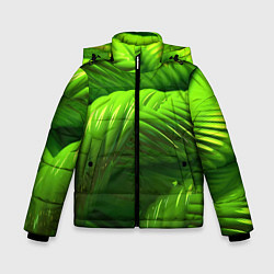 Зимняя куртка для мальчика Объемный зеленый канат