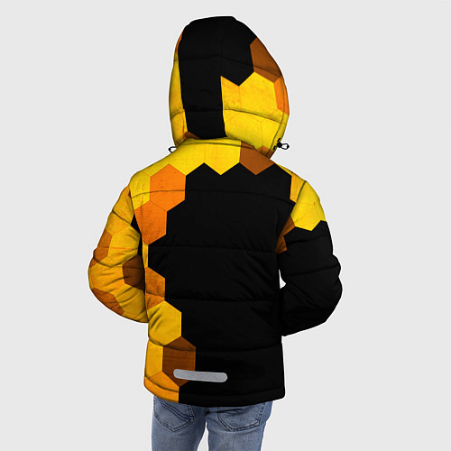 Зимняя куртка для мальчика Fortnite - gold gradient: по-вертикали / 3D-Черный – фото 4