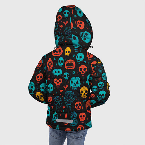 Зимняя куртка для мальчика Skull party / 3D-Красный – фото 4