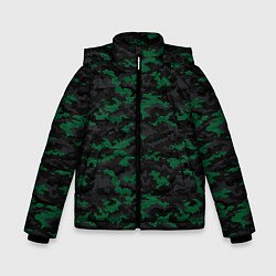 Куртка зимняя для мальчика Точечный камуфляжный узор Spot camouflage pattern, цвет: 3D-черный