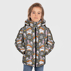 Куртка зимняя для мальчика Ночные зайчики, цвет: 3D-красный — фото 2