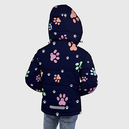 Зимняя куртка для мальчика Лапки животных / 3D-Черный – фото 4
