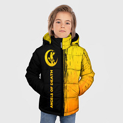 Куртка зимняя для мальчика Angels of Death - gold gradient: по-вертикали, цвет: 3D-черный — фото 2